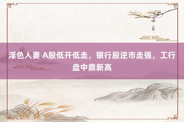 淫色人妻 A股低开低走，银行股逆市走强，工行盘中鼎新高