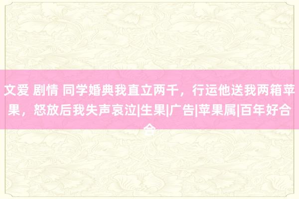 文爱 剧情 同学婚典我直立两千，行运他送我两箱苹果，怒放后我失声哀泣|生果|广告|苹果属|百年好合