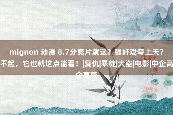 mignon 动漫 8.7分爽片就这？强奸戏夸上天？对不起，它也就这点能看！|复仇|暴徒|大盗|电影|中企高管