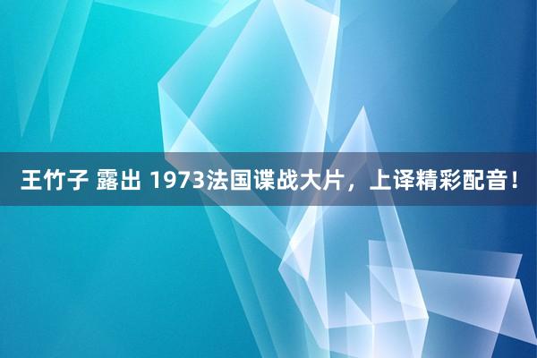 王竹子 露出 1973法国谍战大片，上译精彩配音！
